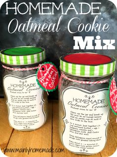 Homemade Oatmeal Cookie Mix