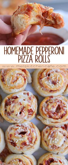 Homemade Pepperoni Pizza Rolls