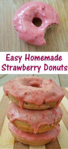 Homemade Strawberry Donuts