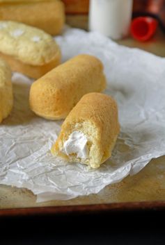 Homemade Twinkies with Coconut Whipped Cream Filling