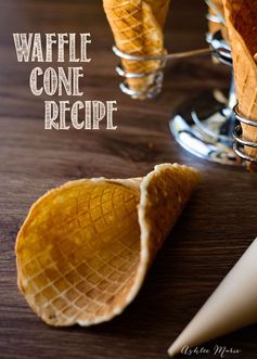 Homemade waffle cones and bowls