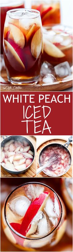 Homemade White Peach Iced Tea