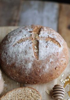 Homemade Whole Wheat Honey Oat Bread