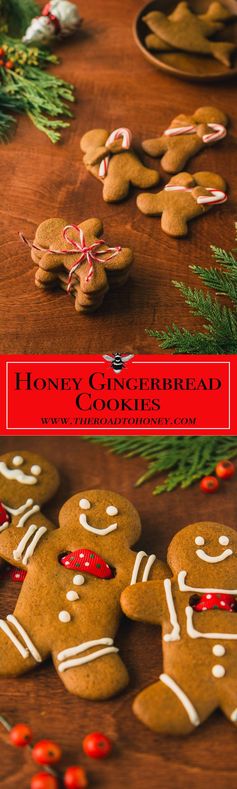 Honey Gingerbread Cookies with Lemon Icing