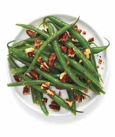 Honey-Mustard Green Beans With Pecans