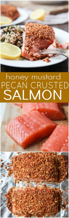 Honey Mustard Pecan Crusted Salmon