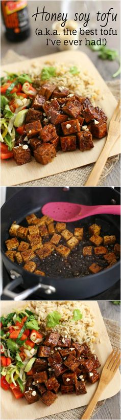 Honey soy tofu