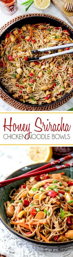 Honey Sriracha Chicken Noodle Bowls