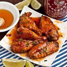 Honey Sriracha Chicken Wings