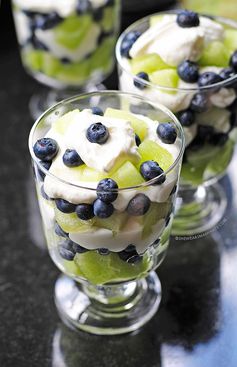 Honeydew Blueberry Lemon Cream Trifle