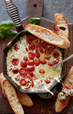 Hot Caprese Dip with TWISTOS Bruschetta Flavored Baked Snack Bites