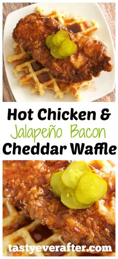 Hot Chicken and Jalapeño Bacon Cheddar Waffle