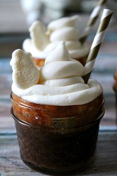 Hot Chocolate Cupcakes with Marshmallow ButterCream