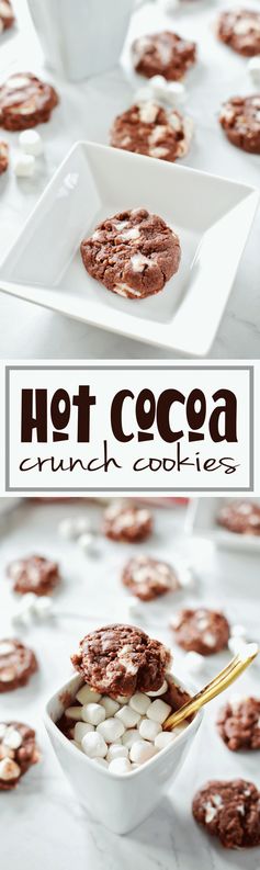 Hot Cocoa Cookies with a Crunch