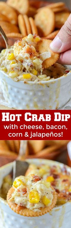 Hot Crab, Corn and Bacon Dip