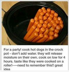 Hot Dogs for a Crowd in a Crockpot