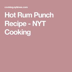 Hot Rum Punch