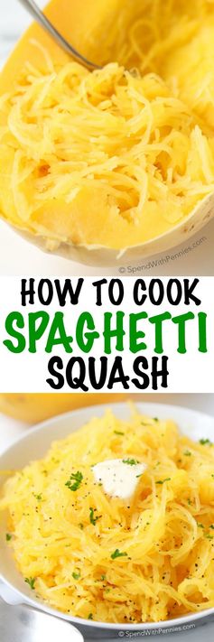 How to Cook Spaghetti Squash (oven or microwave