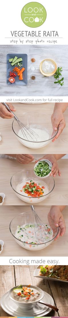 How to make vegetable raita
