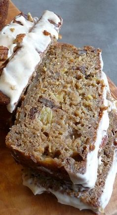 Hummingbird Bread with Browned Butter Cream Cheese Glaze