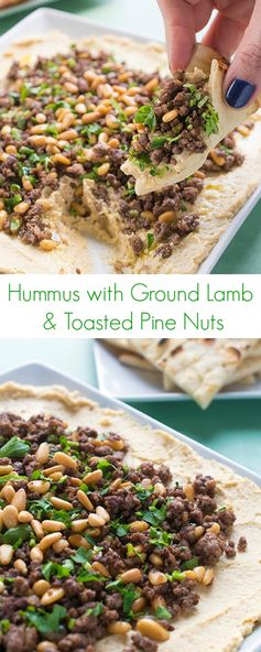 Hummus with Ground Lamb and Toasted Pine Nuts