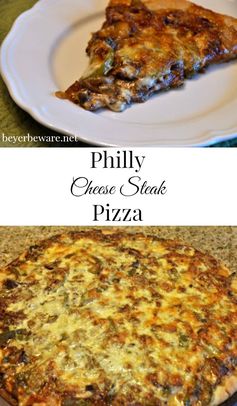 Hunk of Meat Monday: Philly Cheese Steak Pizza