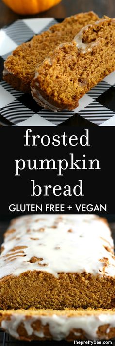 Iced Pumpkin Bread (Gluten free and vegan