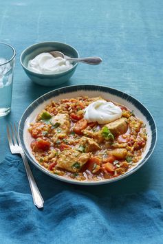 Indian Spiced Chicken and Rice Stew