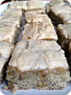 Infamous Banana Bread Bars with Brown Butter Frosting