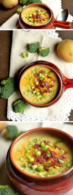 Instant Pot Cheddar Broccoli & Potato Soup