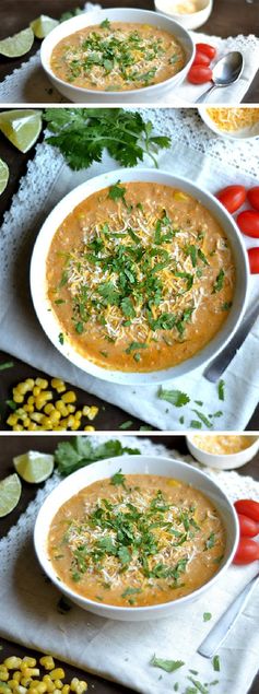 Instant Pot Creamy Chicken Enchilada Soup