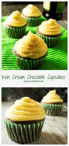 Irish Cream Chocolate Cupcakes