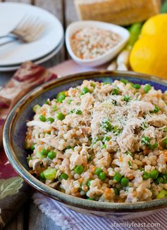 Israeli Couscous with Chicken and Peas