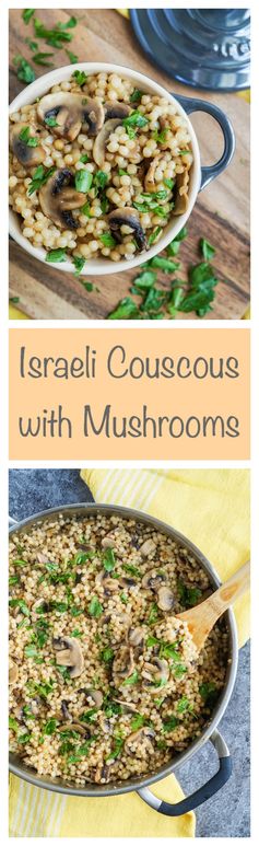 Israeli Couscous with Mushrooms