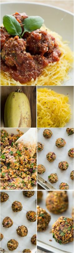 Italian Bean Balls and Spaghetti Squash Noodles