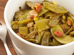 Italian Green Beans with Pancetta and Braised Garlic