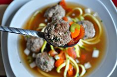 Italian Meatball Zoodle Soup