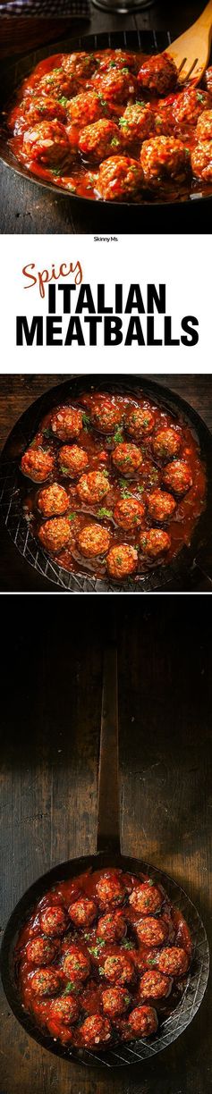 Italian Meatballs with Spicy Marinara Sauce