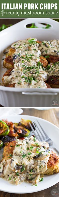 Italian Pork Chops with Creamy Mushroom Sauce