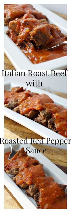 Italian Roast Beef with Roasted Red Pepper Sauce