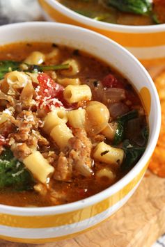 Italian Sausage Soup with White Beans and Spinach