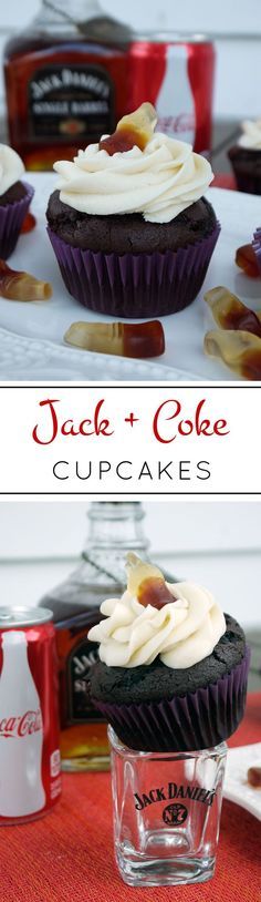 Jack + Coke Cupcakes