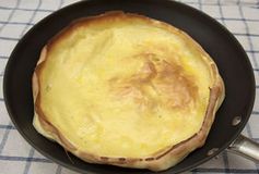 Jamie Olivers Yorkshire pudding cooked in a frying pan