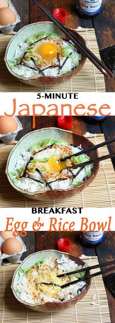 Japanese Breakfast Rice Bowl (Tamago Rohan