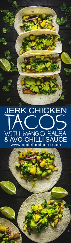 Jerk Chicken Tacos with Mango Salsa