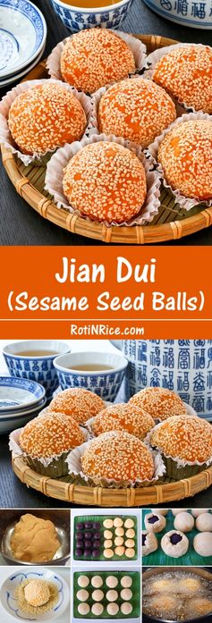 Jian Dui (Deep Fried Glutinous Rice Balls/Sesame Seed Balls