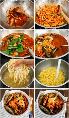 Jjamppong (Korean Spicy Seafood Noodle Soup