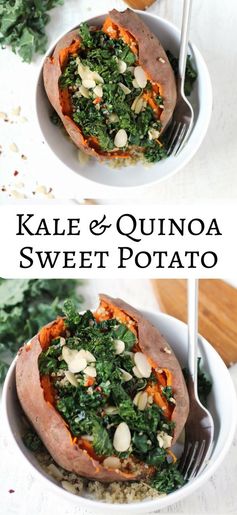 Kale & Quinoa Stuffed Sweet Potato