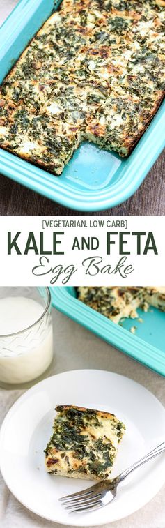 Kale and Feta Egg Bake