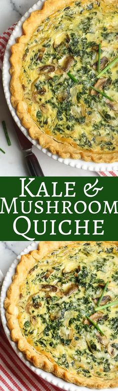 Kale and Mushroom Quiche